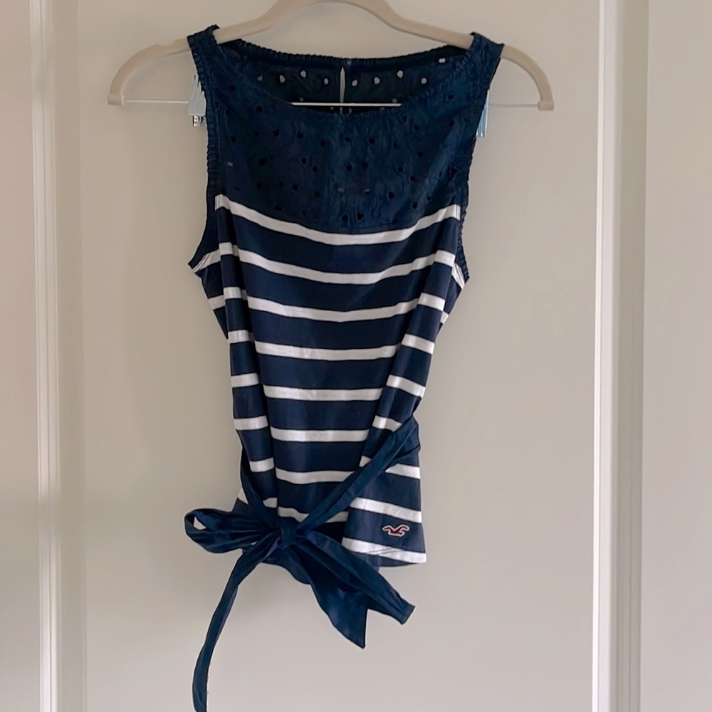 Hollister Navy Lace Tank Top